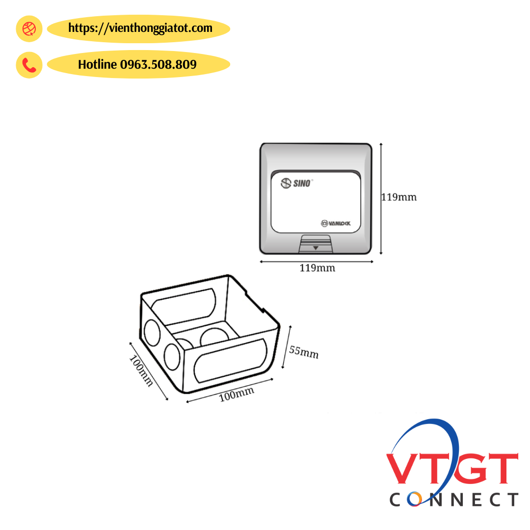 Bộ ổ cắm âm sàn SINO model P001