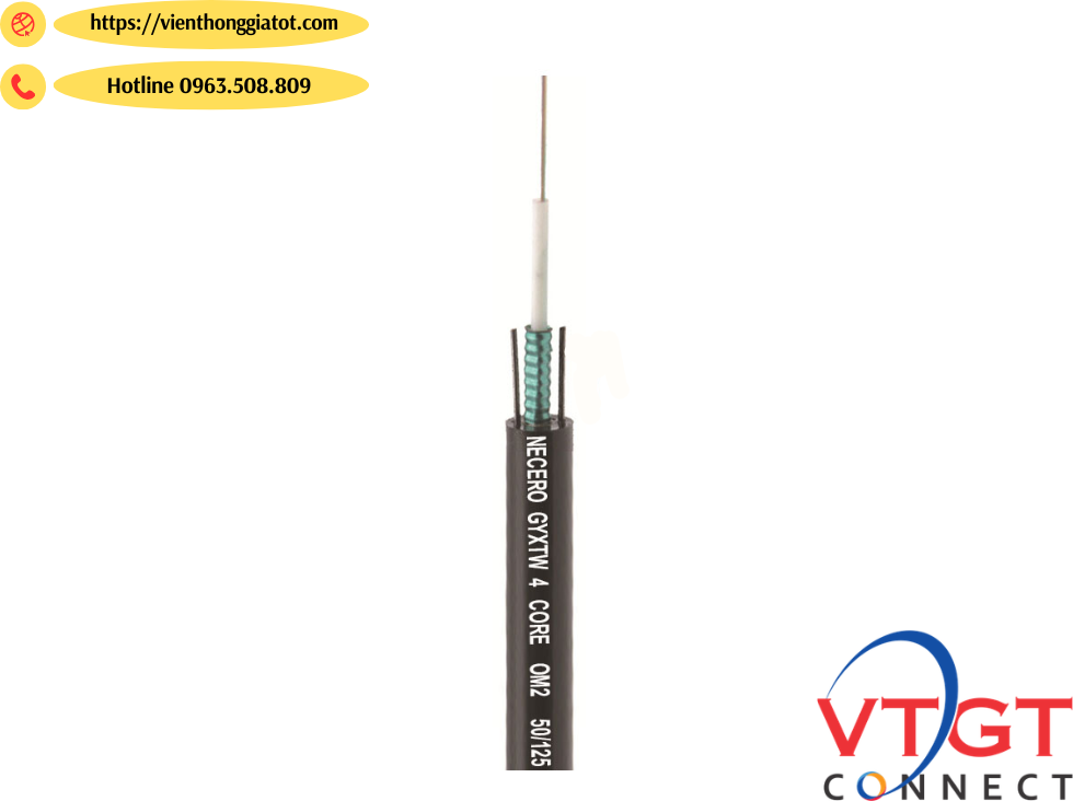 Cáp quang Multimode 4Fo OM4-GYXTW Necero Cáp quang Multimode 4Fo OM4-GYXTW Necero
