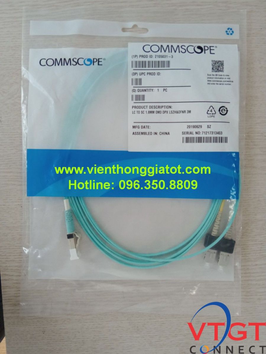 dây nhảy SC-LC multimode commscope 