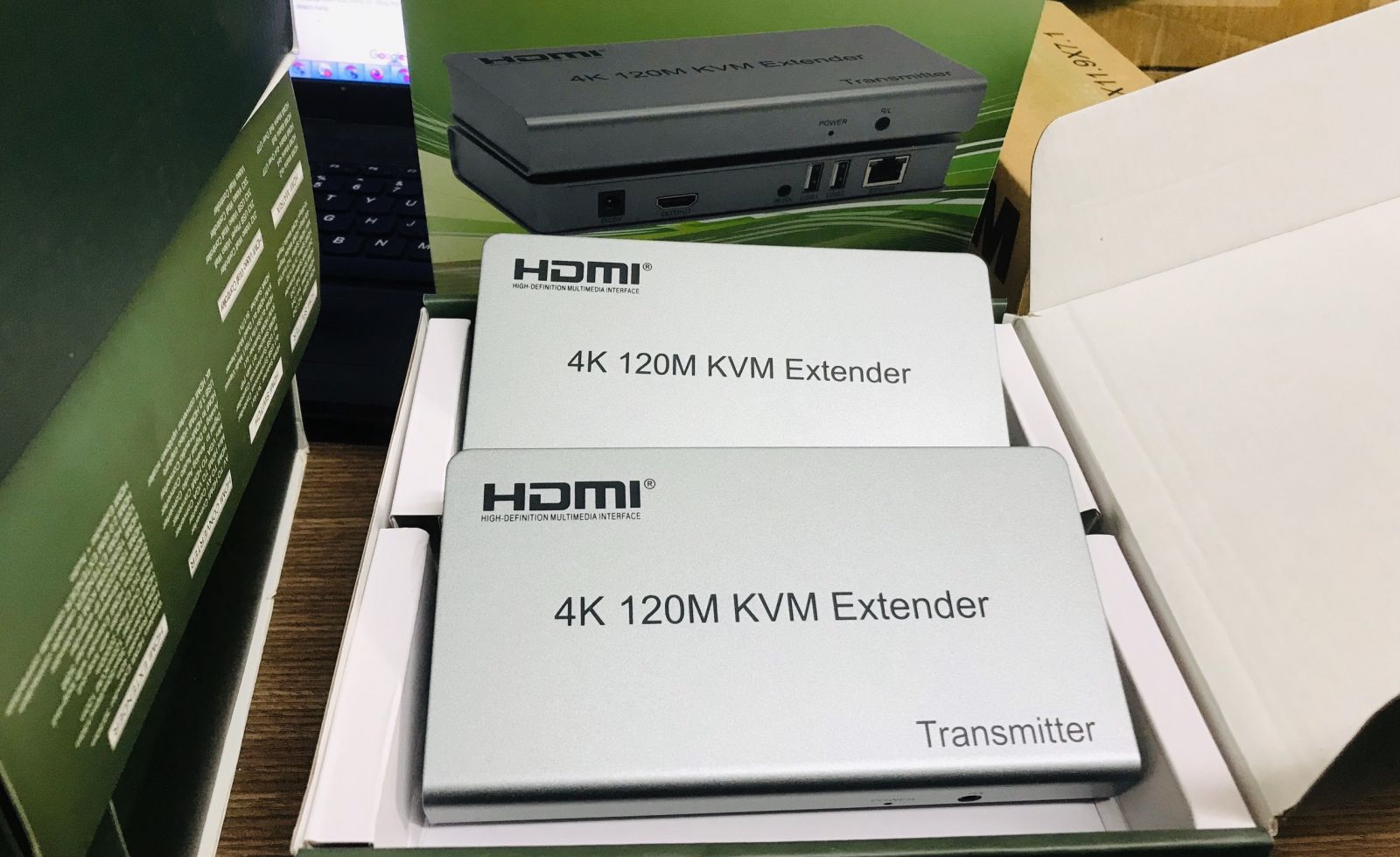 Bộ kéo dài HDMI qua dây mạng 120m 4K có USB
