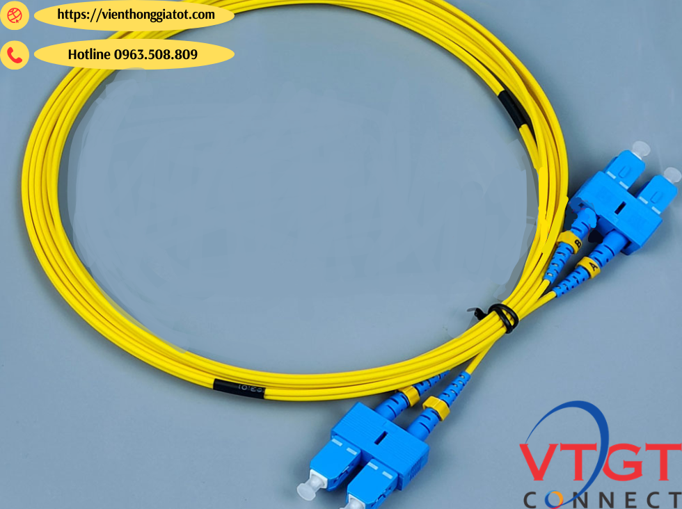 dây nhảy quang singlemode SC-SC dây đôi duplex dài 50cm (0,5M)