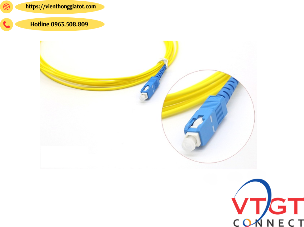 dây nhảy quang singlemode SC-SC dây đơn simplex dài 50cm (0,5M)