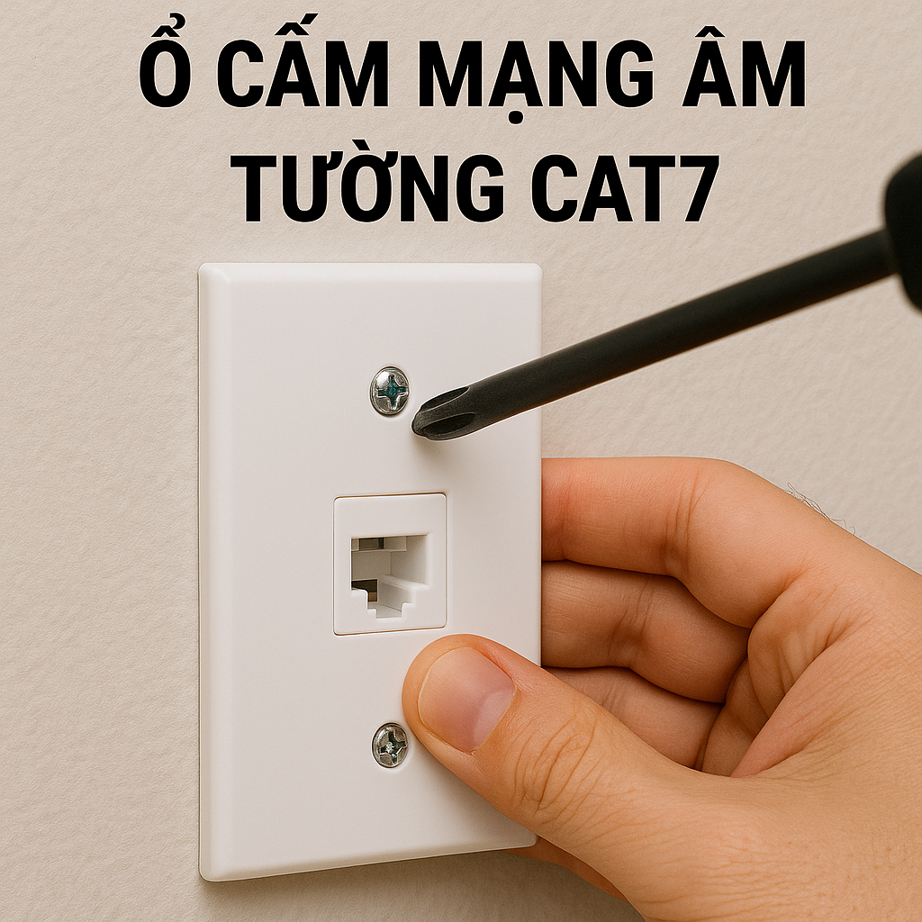 Cách Bấm Ổ Cắm Mạng Âm Tường CAT7