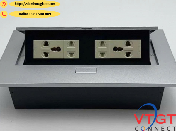 Ổ cắm âm bàn họp đa năng RJ45, HDMI, ổ cắm điện .... 
