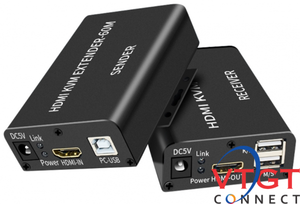 Bộ khuếch đại tín hiệu HDMI 60m qua dây mạng có USB