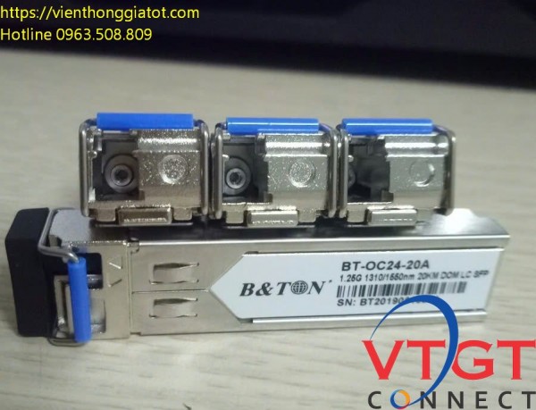 Module quang SFP 1.25 Gbps, 1 sợi quang 20km BTon mã  BT-OC24-20A