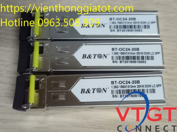 Module quang SFP 1.25 Gbps, 1 sợi quang 20km BTon mã  BT-OC24-20B