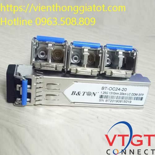 Module quang SFP 1.25 Gbps, 2 sợi quang 20km BTon mã  BT-OC24-20