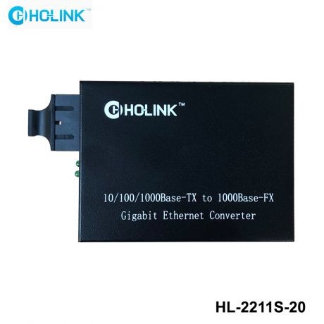 Bộ chuyển đổi quang điện 2 sợi 1G HOLINK HL-2211S-20