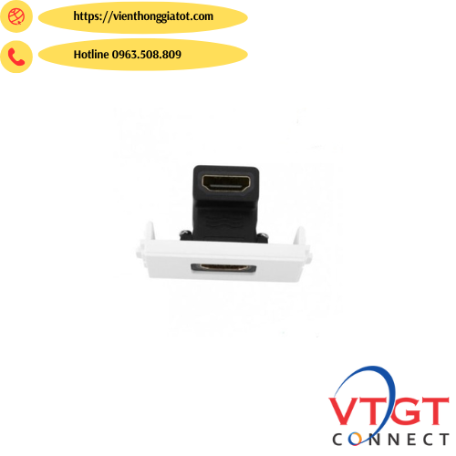 Nhân HDMI âm tường, hạt HDMI âm sàn gấp 90 độ