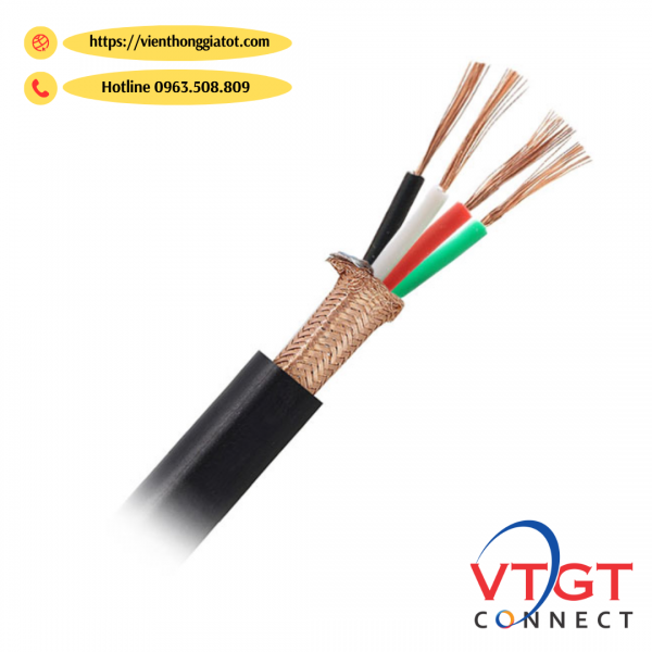 Cáp điều khiển chống nhiễu 4 sợi Sangjin 4Cx0,5