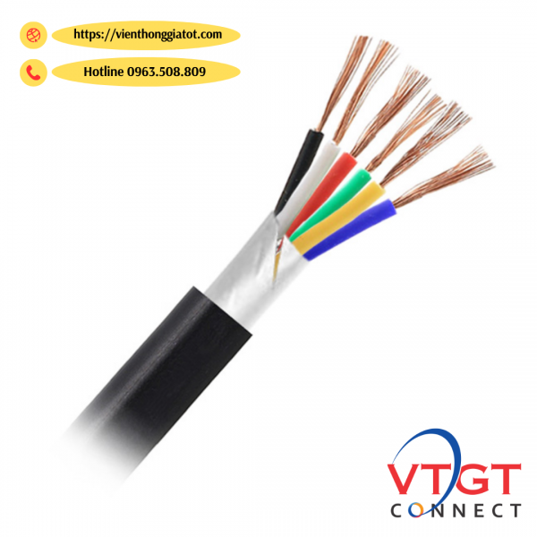 Cáp điều khiển chống nhiễu 6 sợi Sangjin 6Cx0,5