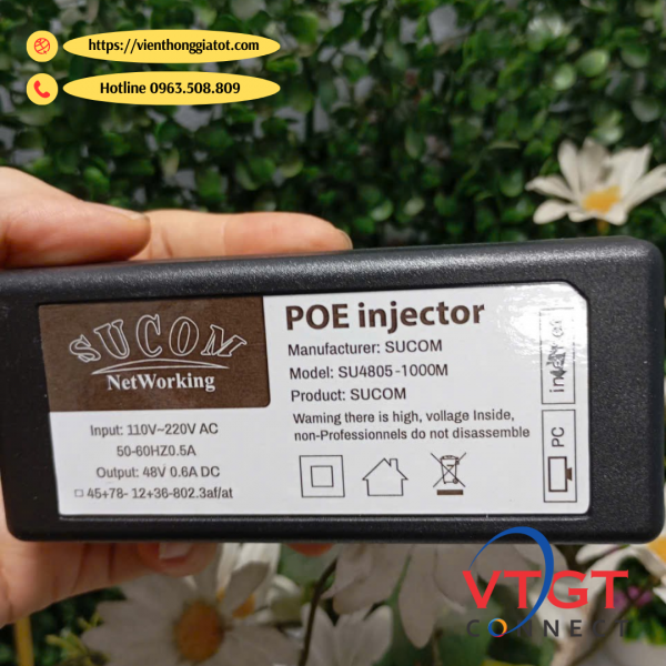 Nguồn POE 48V0.6A sử dụng cho Camera, WIFI