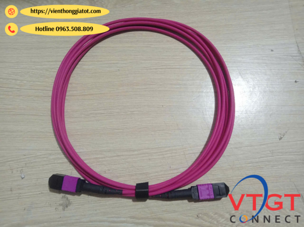 Dây nhảy quang MPO-MPO 12Fo Multimode OM4 , female-female ,Type B dài 3m