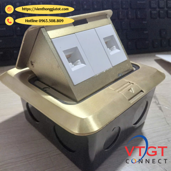 Bộ âm sàn 1 lan 1 thoại CAT6 và CAT3 