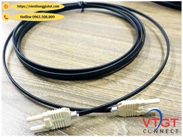 Dây nhảy quang công nghiệp POF 980/1000um HFBR-4506, Duplex