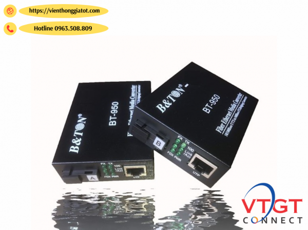 Bộ chuyển đổi quang điện 1 sợi 10/100/1000M BTON model BT-950GS-20B