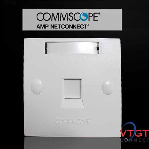 Mặt nạ hình vuông wallplate 1 cổng Faceplate Kit COMMSCOPE mã 760245388