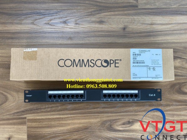 Patch panel 16Port Commscope C5E P/N: 1375016-2