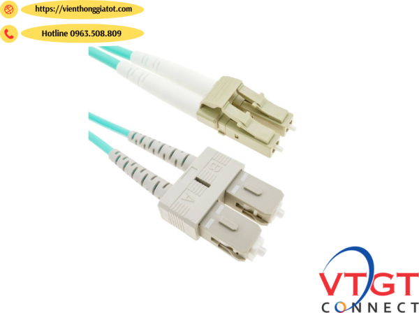 Dây nhảy quang Multimode OM3 SC-LC duplex dài 50CM (0,5M)