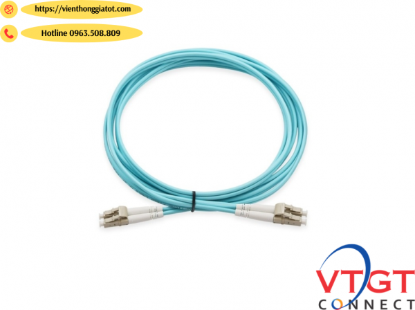 Dây nhảy quang Multimode OM3 LC-LC duplex dài 50CM (0,5M)