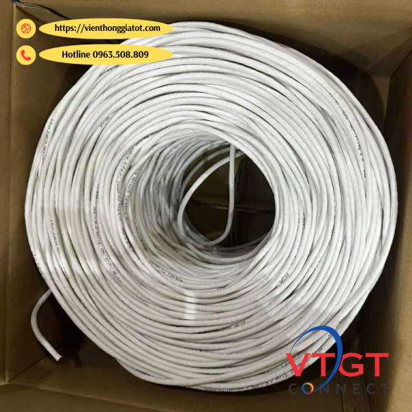 Cáp cáp mạng LSVN Cat5e UTP, Màu Trắng, 305m/cuộn