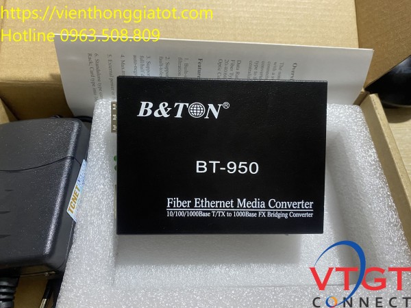 Chuyển đổi Quang-Điện Media Converter có cổng SFP BTON BT-950SFP-GE