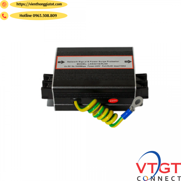 Thiết bị chống sét mạng LAN RJ45 Gigabit 10/100/1000Mbps dùng cho camera wifi POE