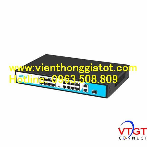 Switch PoE 16 Port Hrui HR901-AF-1621GS300