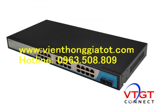 Switch PoE 24 Port HRUI HR901-AFG-242S tốc độ 10/100/1000M