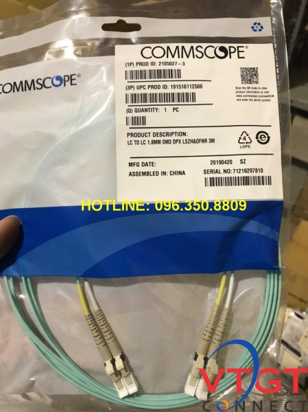  Dây nhảy quang AMP commscope OM3 LC- LC 2105027-3
