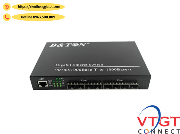 Switch 8 cổng quang SFP và 1 cổng Lan BTON BT-981SFP-GE
