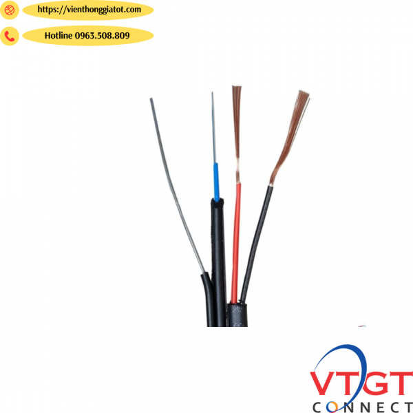 Cáp quang 2fo kèm dây nguồn