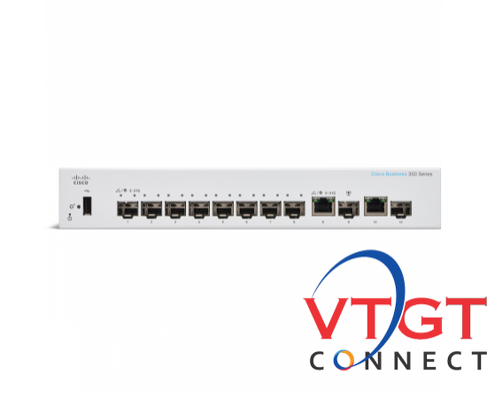 Thiết bị chuyển mạch Cisco 10 cổng quang SFP (CBS350 Managed 8-port SFP, Ext PS, 2x1G Combo)_CBS350
