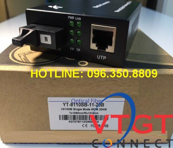 Bộ chuyển đổi quang điện 1G SizeB Wintop YT-8110GSB-11-20B-AS 