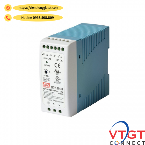 Nguồn công nghiệp 24V 40W DIN-rail  PWR-40-24 