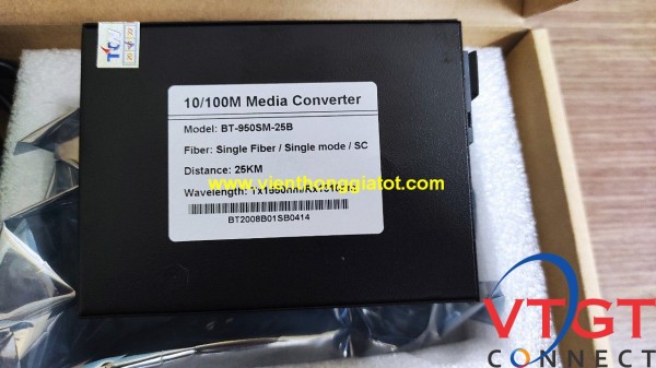 Converter quang 1 sợi tốc độ 10/100 Bton BT-950SM-25B