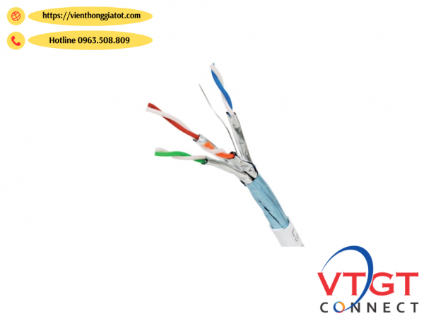 Dây cáp mạng F/UTP Cat 6A, 23AWG, lõi đồng đặc, 4 đôi, vỏ LSZH, màu trắng hãng LS FTP-A-C6G-E1ZN