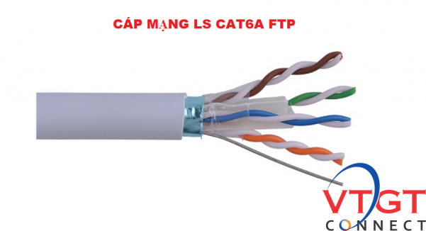 Cáp mạng LS VINA Cat6A 23AWG, PVC, CM, FTP