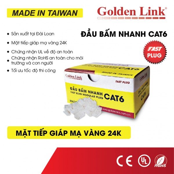 Hạt mạng RJ45 cat6 Golden Link