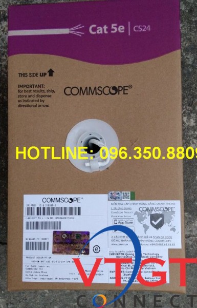 Cáp mạng AMP Commscope cat5e UTP | 6-219590-2