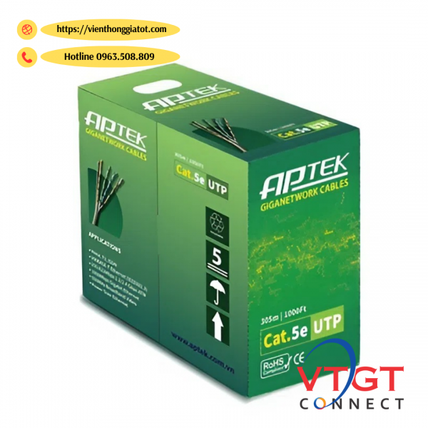 Cáp mạng CAT5E UTP APTEK mã 530-1101-2 (305m/thùng)