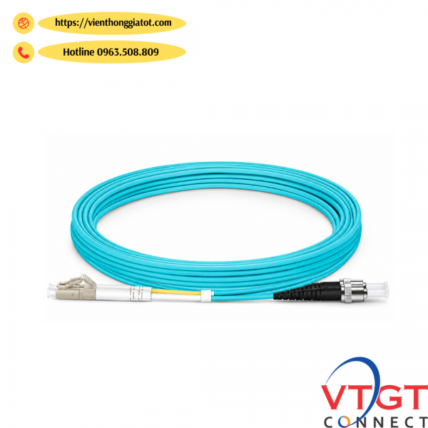 Dây nhảy quang Multimode OM3 ST-LC Duplex - Chiều dài theo yêu cầu 