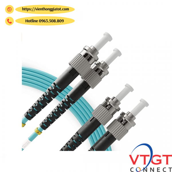 Dây nhảy quang Multimode OM3 ST-ST Duplex - Chiều dài theo yêu cầu 