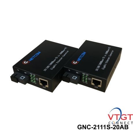 CONVERTER QUANG ĐIỆN 1 SỢI 1G G-NET COM GNC-2111S-20A/B 