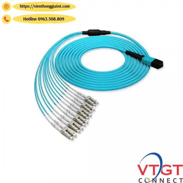 Dây nhảy quang MPO-LC/UPC PathCord MPO-LC/UPC, OM4 ,12Core , Method B,3M, LSZH 
